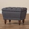 Baxton Studio Annabelle Dark Grey Walnut Finished Tufted Storage Ottoman 131-7218 - alternate 4